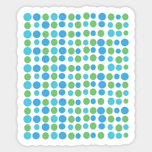 Blue Green Circles Modern Decorative Abstract Mosaic Pattern Sticker